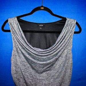 Apt. 9 Cowl Neck Ruched Top - Women's Size S - Silver Metallic - Super Cute